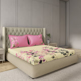 GM 100% Cotton Pink Digital Printed 122TC King Size Bedsheet | 274 x 274 cm