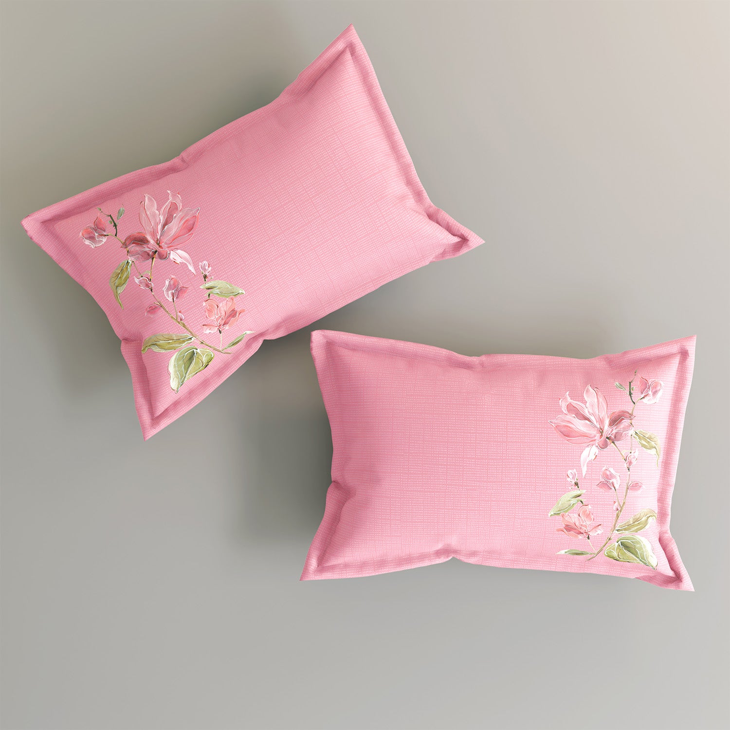 GM 100% Cotton Pink Digital Printed 122TC King Size Bedsheet | 274 x 274 cm