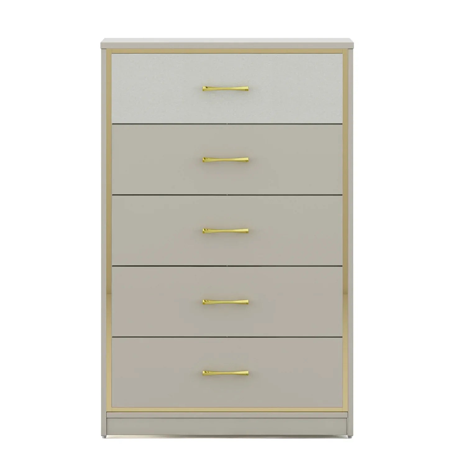 Stellar Chest of 5 Drawers in High Gloss White Colour - HomeTown