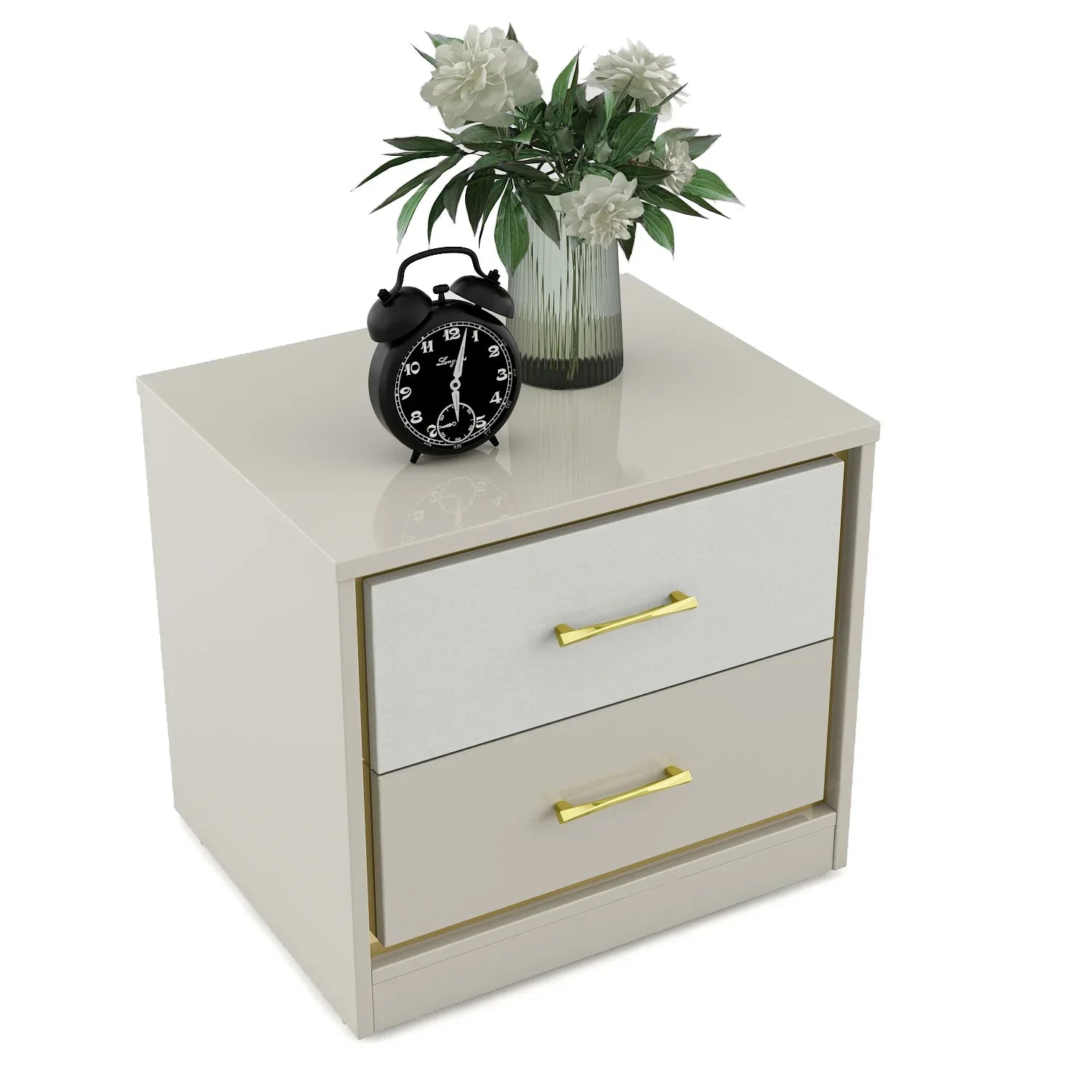 Stellar Night Stand in High Gloss White Colour - HomeTown