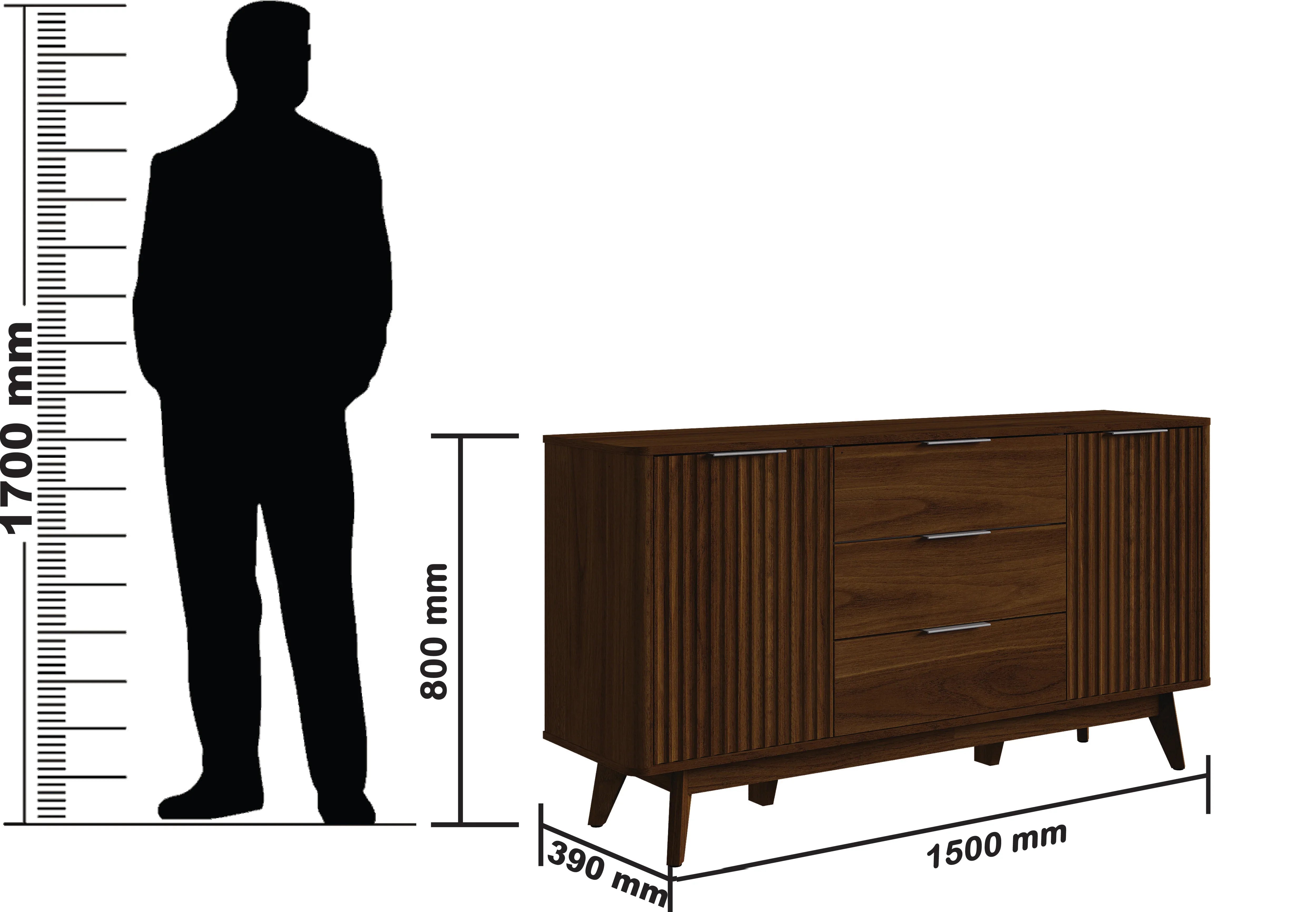 Concerto Sideboard in Walnut Colour - HomeTown