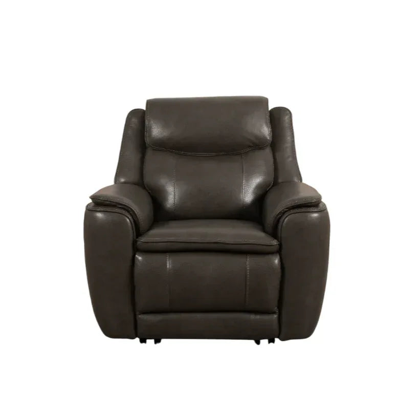 Nuvia Half Leather Single Seater Double Electric Recliner - HomeTown