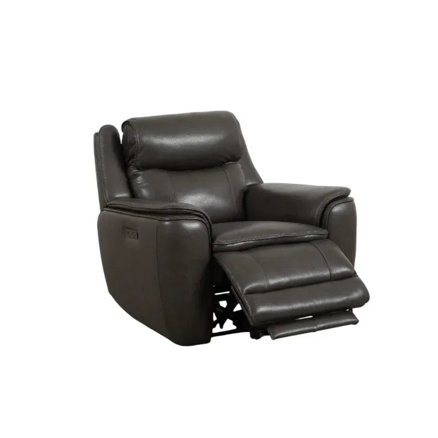 Nuvia Half Leather Single Seater Double Electric Recliner - HomeTown