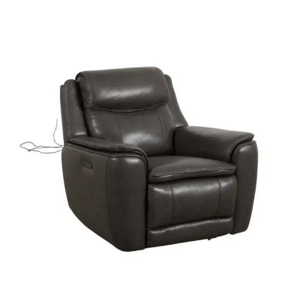 Nuvia Half Leather Electric Recliner | Grey | 1 Seater dimensions