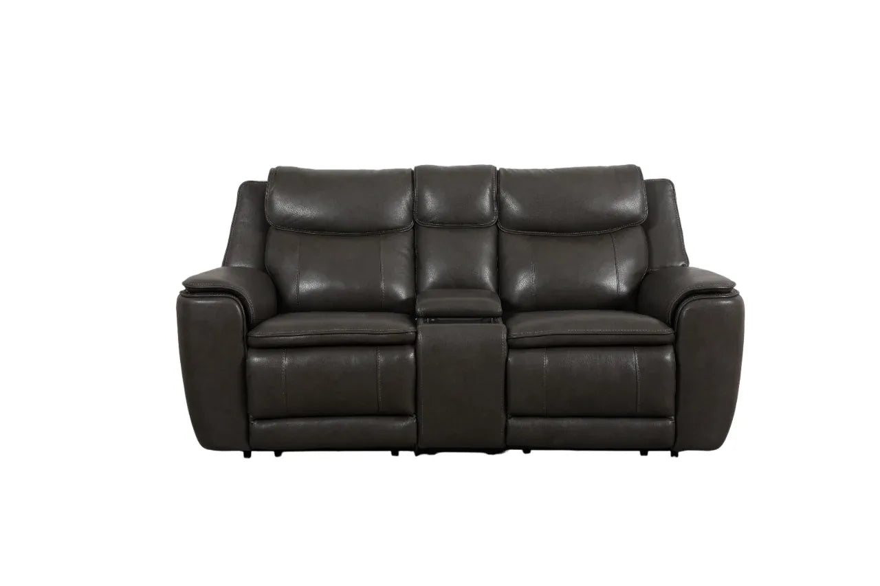 Nuvia Half Leather Electric Recliner - HomeTown