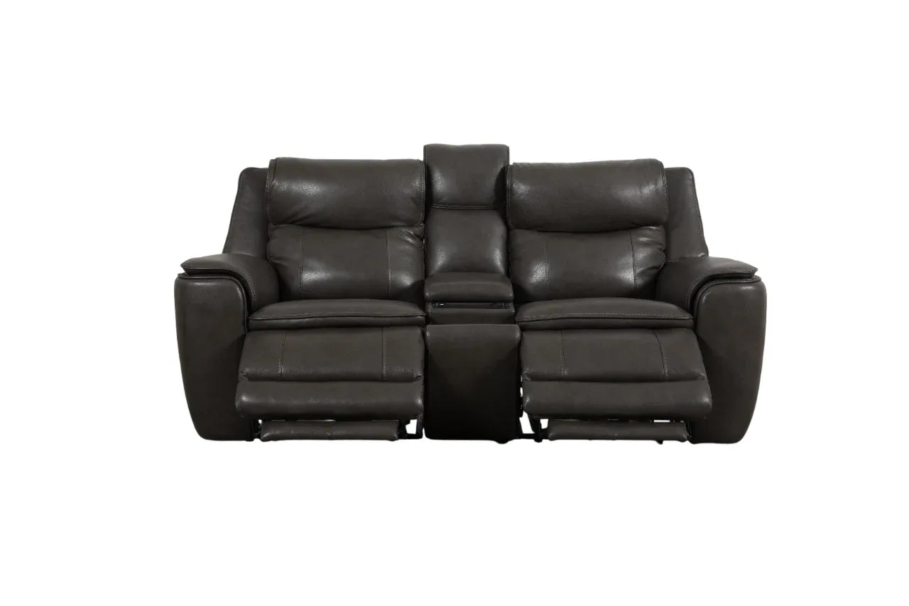 Nuvia Half Leather Electric Recliner - HomeTown