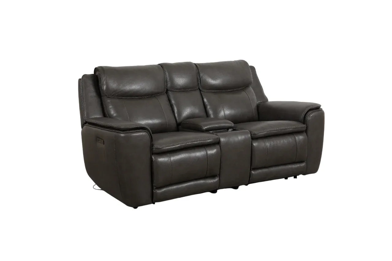 Nuvia Half Leather Electric Recliner - HomeTown