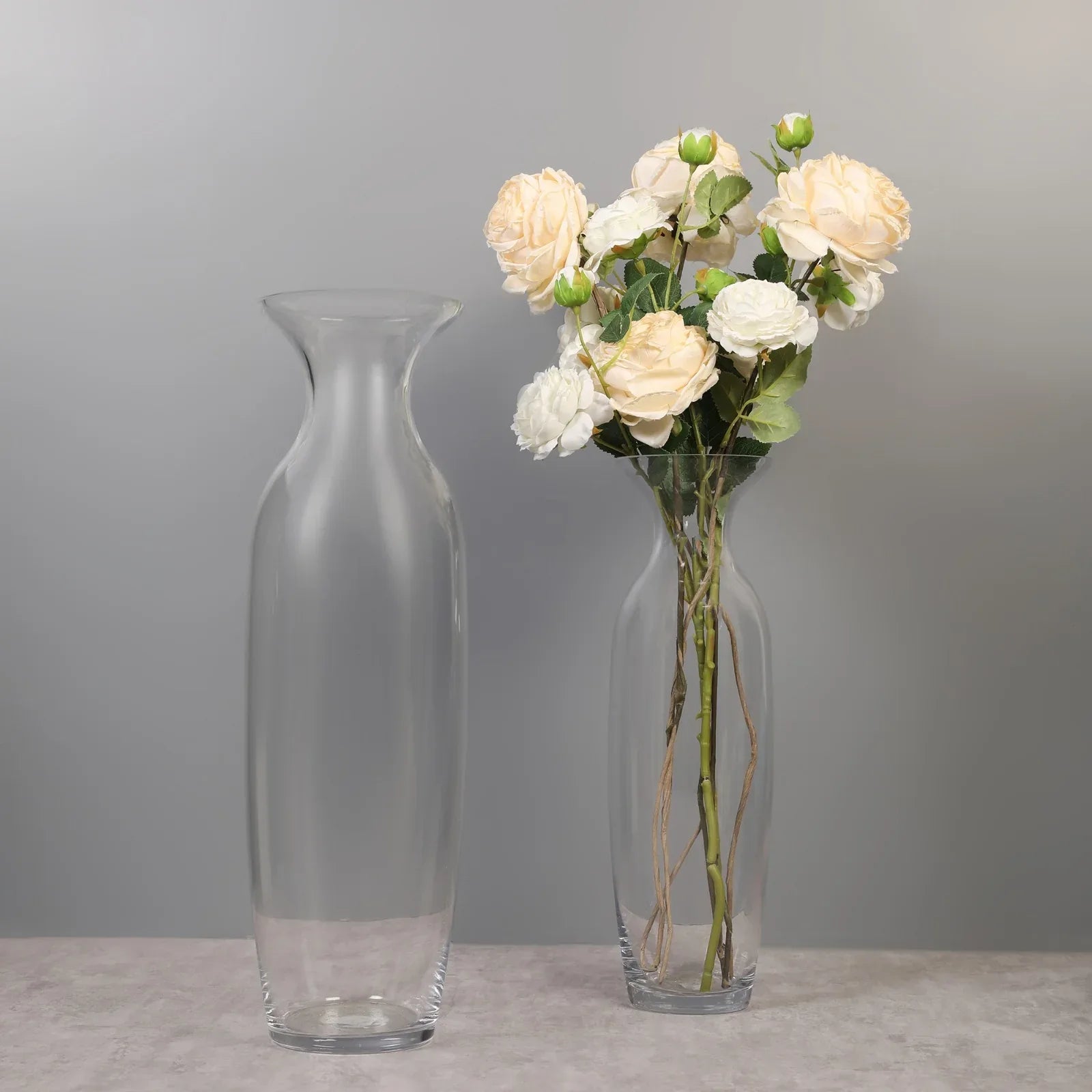 EDEL CLASSIC CLEAR GLASS LARGE SIZED VASE BY LIVING ESSENCE - HomeTown