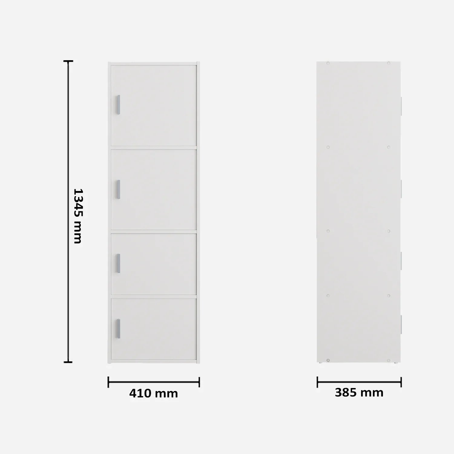 Albert Engineered Wood 4 Tier Cabinet in White Colour - HomeTown