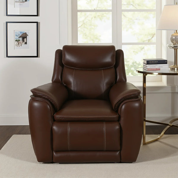 Nuvia Half Leather Electric Recliner | Brown | 1 Seater dimensions