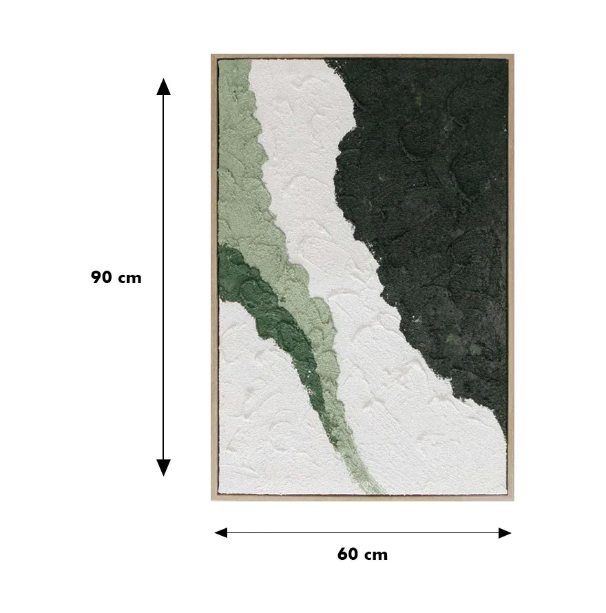 Ilsa Textured Art Canvas Painting Green 60x90cm - HomeTown