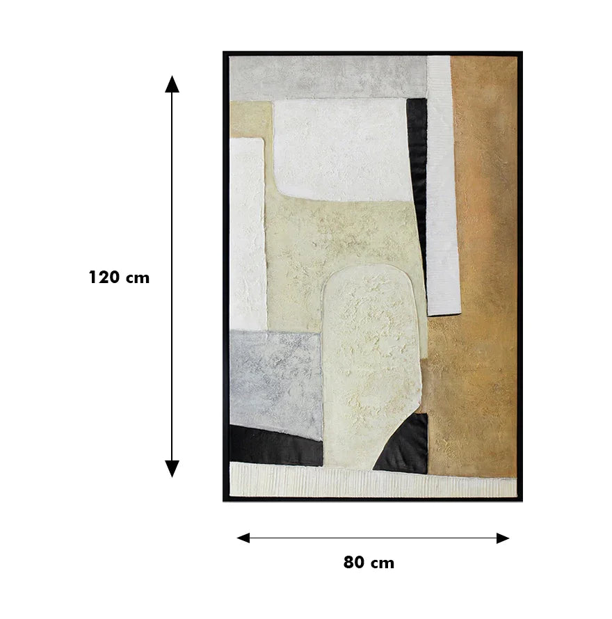 Ilsa Abstract Art1 Canvas Painting Brown 80x120cm - HomeTown
