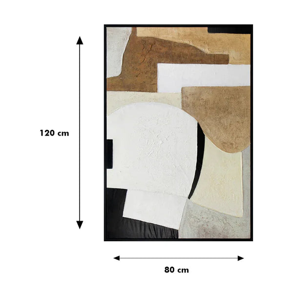 Ilsa Abstract Art2 Canvas Painting Brown 80x120cm dimensions