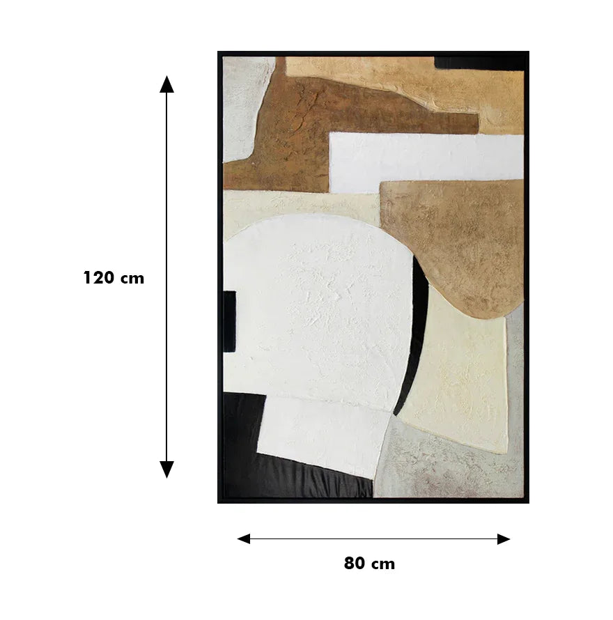 Ilsa Abstract Art2 Canvas Painting Brown 80x120cm - HomeTown