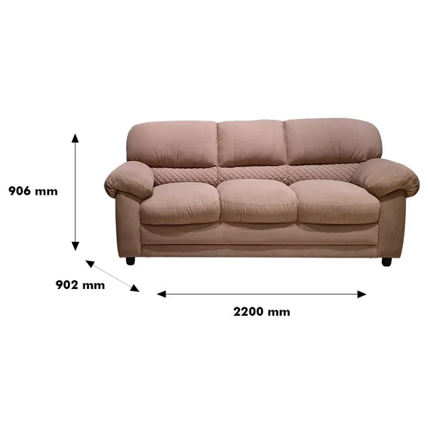 Hercules Sofa in Beige Color | 3 Seater dimensions