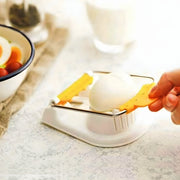 Select Stainless steel Egg Cutter in White/Yellow Colour - HomeTown