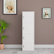 Albert Engineered Wood 4 Tier Cabinet in White Colour - HomeTown