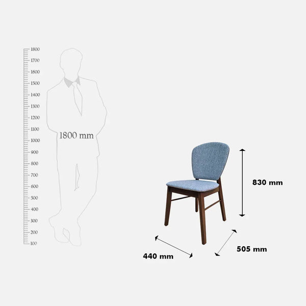 Lirio Dining Chairs Set of 2 dimensions