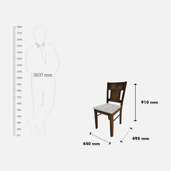 Luster Dining Chairs Set of 2 dimensions