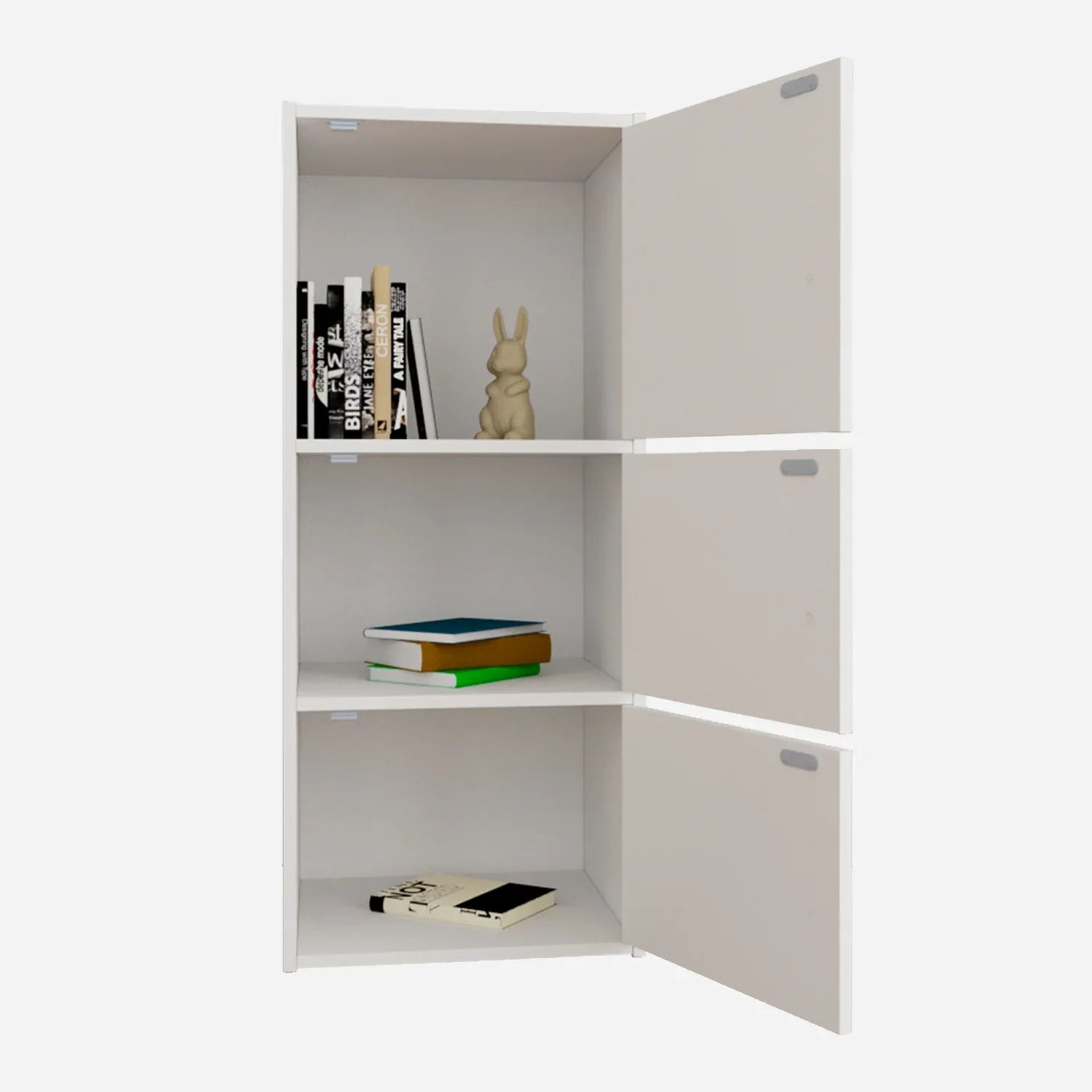 Albert Engineered Wood 3 Tier Cabinet in White Colour - HomeTown