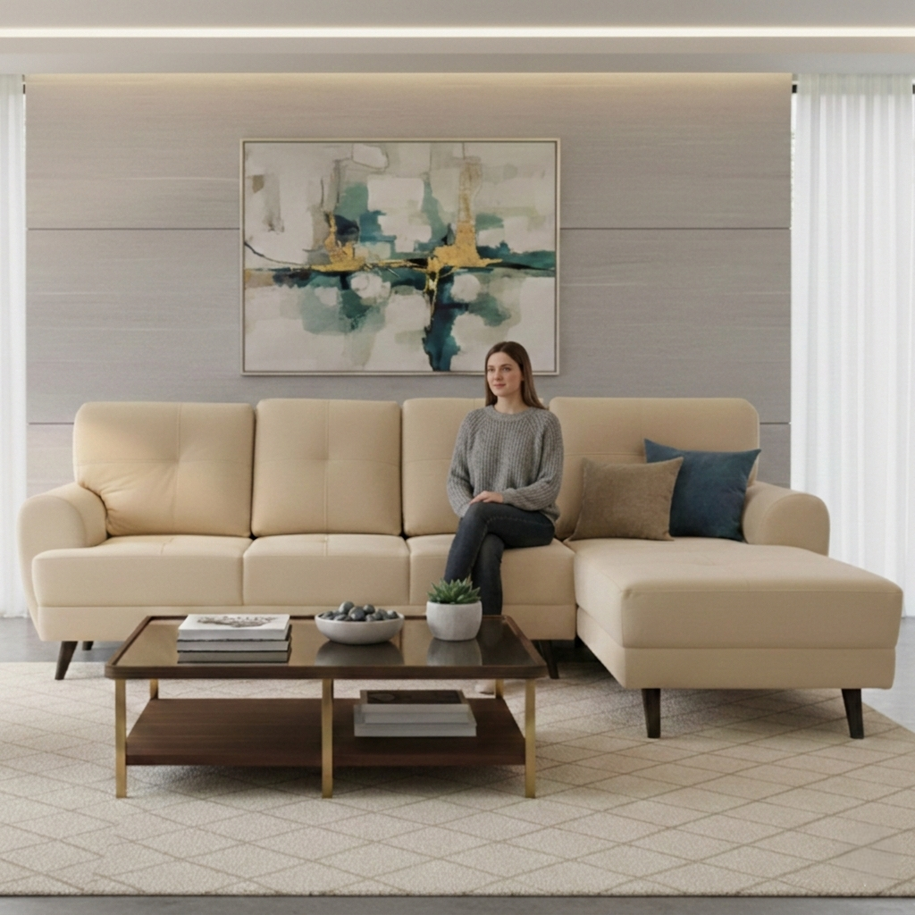 RIGA LYRA FAB LOUNGER LARGE BEIGE LH