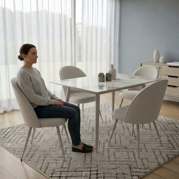 FAUNA SINTERED STONE 4 STR DINNING TABLE dimensions