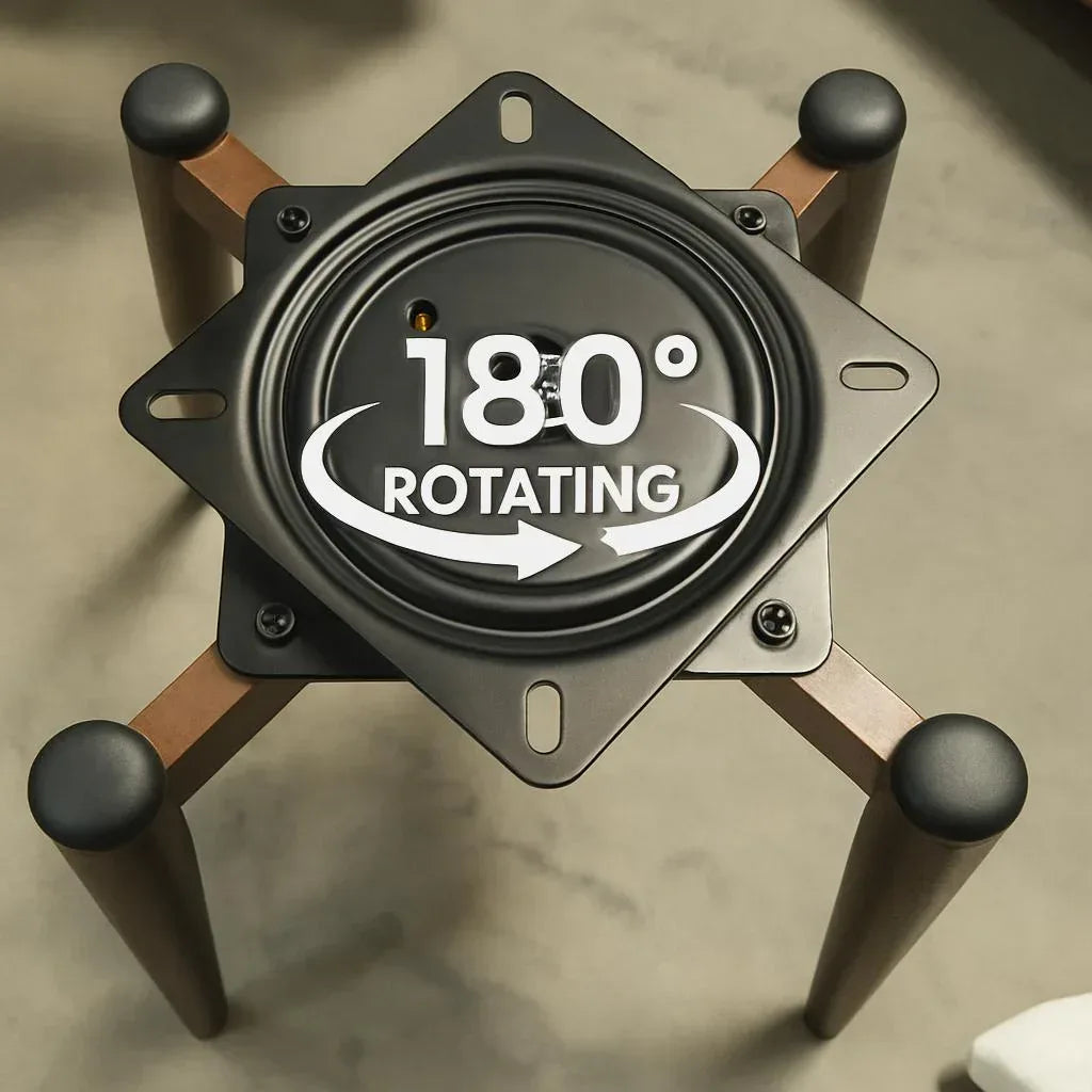 Terranova Sintered Stone 6 Seater Dining Set With Swivel Chair in Beige & Walnut Finish - HomeTown