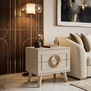 Aurora Bed Side Table Pumic Grey