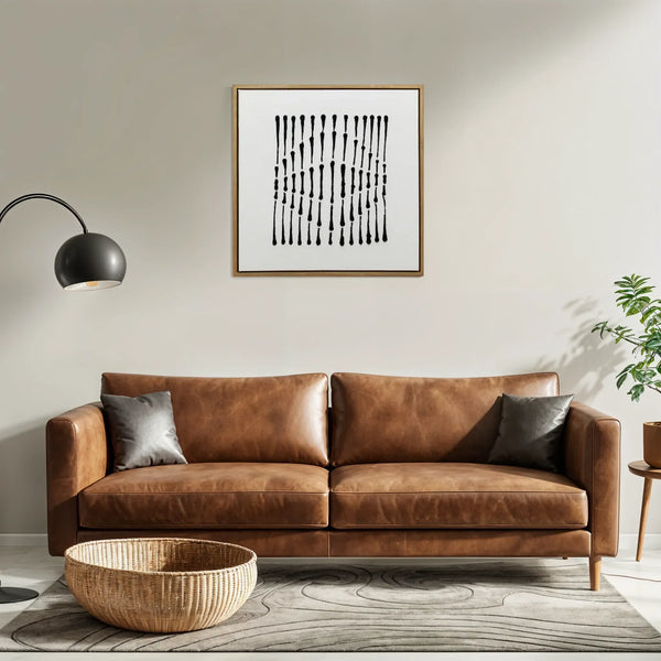 Ilsa Lines Art Hand Painted Canvas Painting Black dimensions