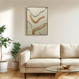 Ilsa 3D Abstract Straw Art Canvas Painting Brown