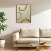 Ilsa 3D Abstract Straw Curve Art Canvas Painting Brown 60x80cm - HomeTown