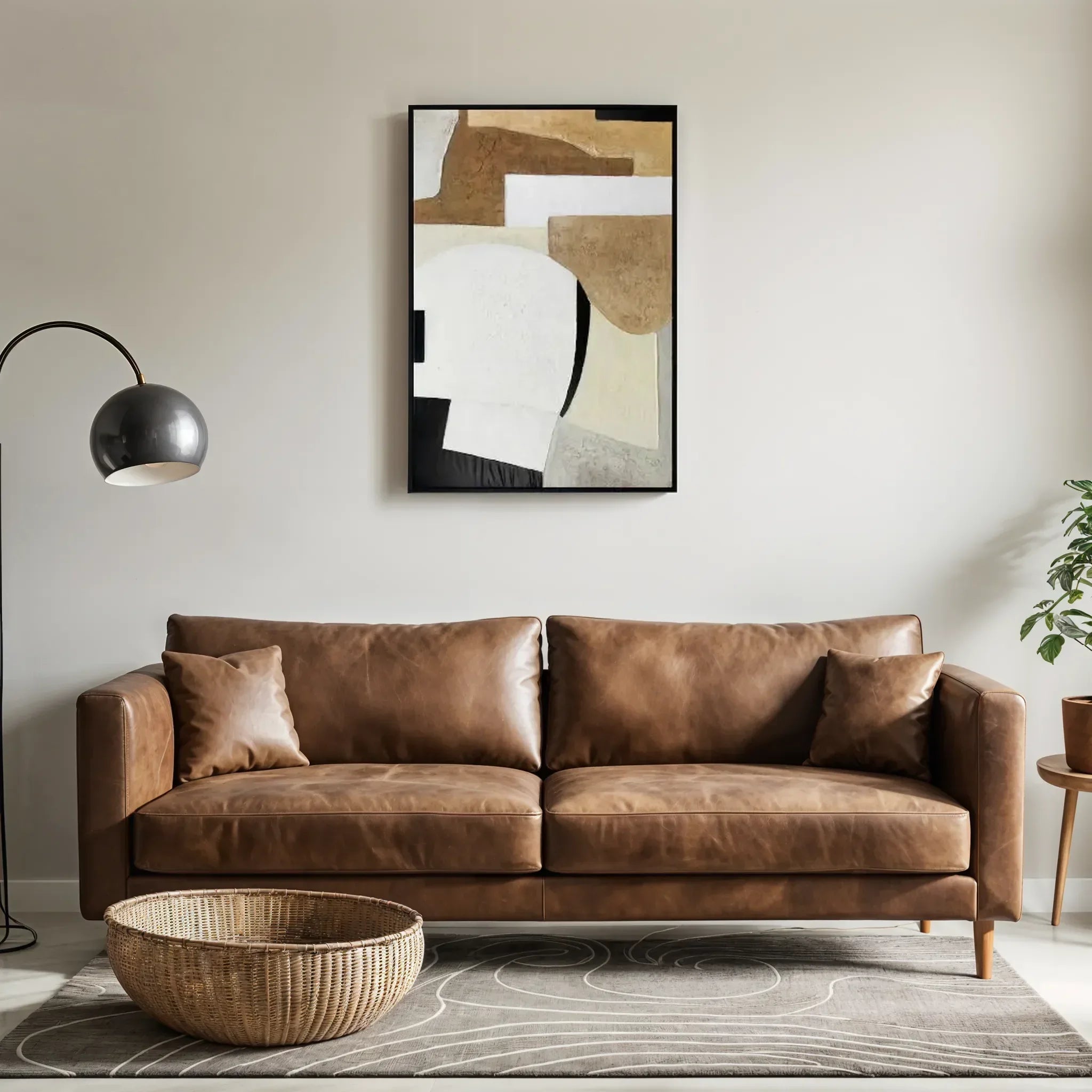 Ilsa Abstract Art2 Canvas Painting Brown 80x120cm - HomeTown