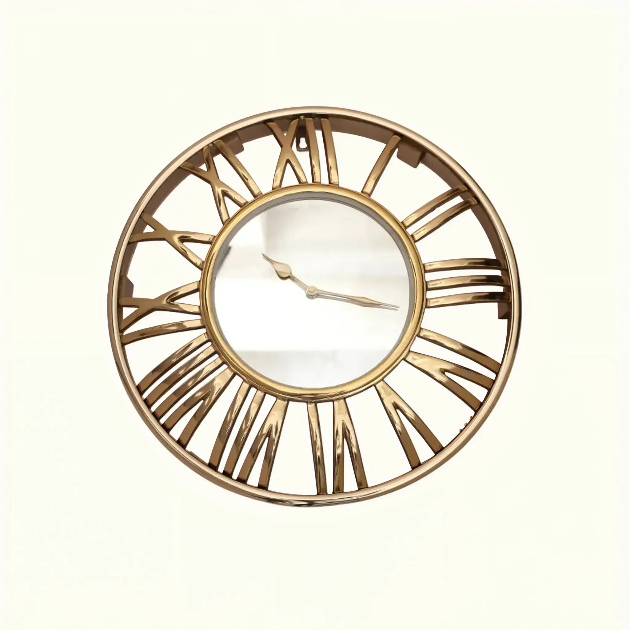 Bello Roman Wall Clock 41cm in Gold Colour - HomeTown