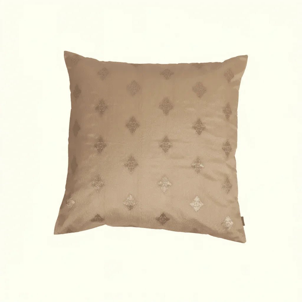 Festive Butti Jacquard Cushion Cover Gold, 40X40cm By LIVING ESSENCE - HomeTown