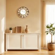 Bello Roman Wall Clock 41cm in Gold Colour - HomeTown