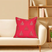 Festive Jhumka Jacquard Cushion Cover Pink, 40X40cm By LIVING ESSENCE - HomeTown